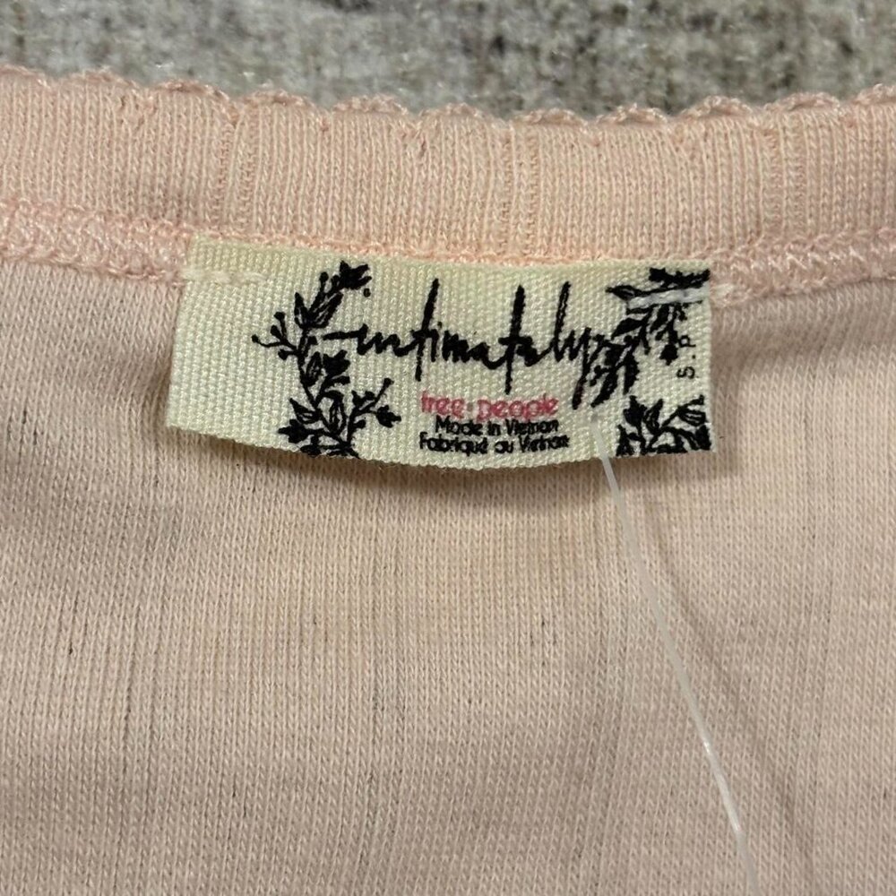 Free People Intimately Light Pink Ribbed Tee - Picture 5 of 7